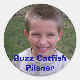 DSCN0164, Buzz Catfish Pilsner Classic Round Sticker