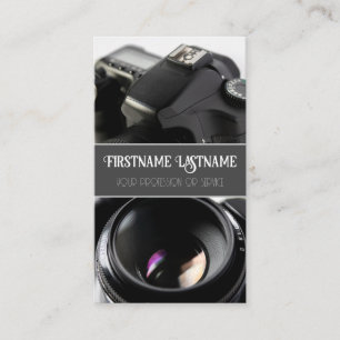 DSLR Camera lens for Photographers Videographers Business Card