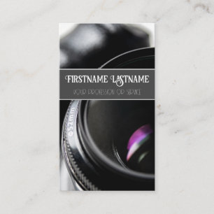 DSLR Camera lens for Photographers Videographers Business Card