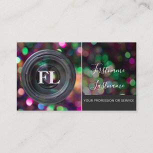 DSLR Camera lenses for Photographers Videographers Business Card