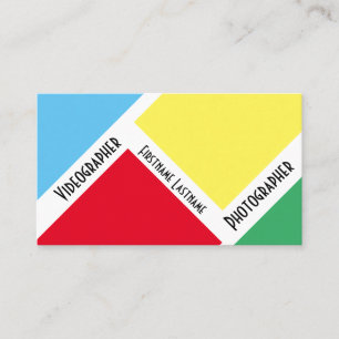 DSLR Camera lenses for Photographers Videographers Business Card