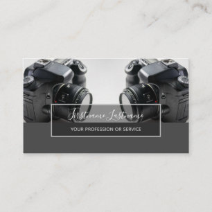 DSLR Camera lenses for Photographers Videographers Business Card