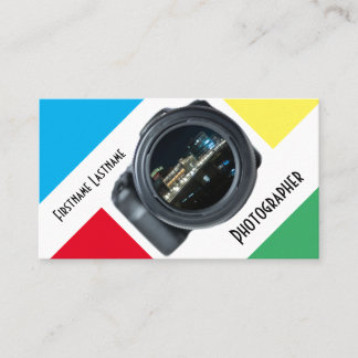 DSLR Camera lenses for Photographers Videographers Business Card