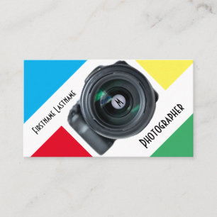 DSLR Camera lenses for Photographers Videographers Business Card