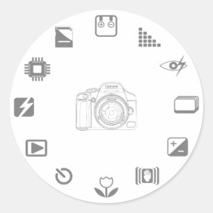 DSLR Feature Classic Round Sticker