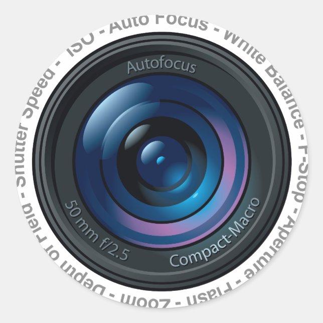DSLR Feature Classic Round Sticker (Front)