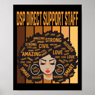 Dsp Direct Support Staff Powerful Black History Mo Poster