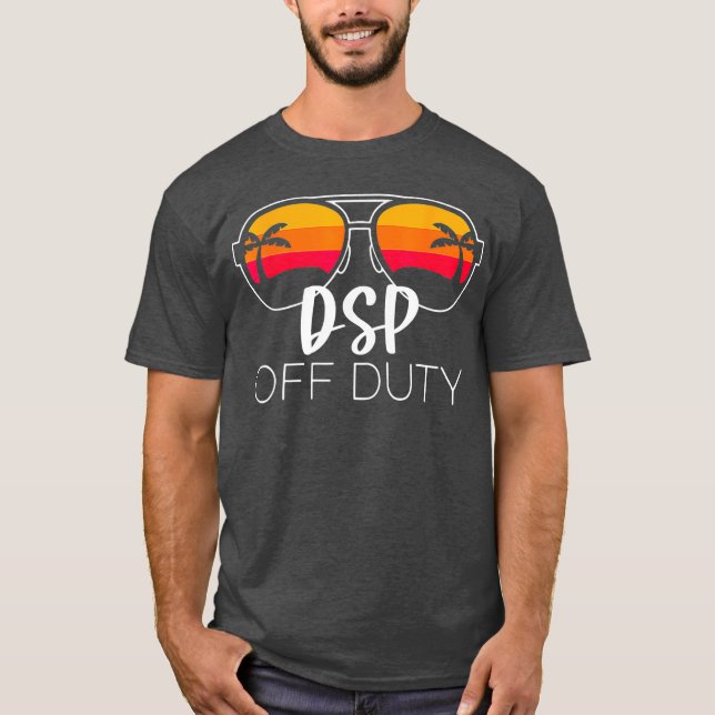 DSP off duty Sunglasses Beach Sunset funny direct  T-Shirt (Front)