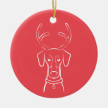 DTDR Holiday Ornament - Natural Doberman