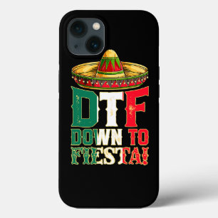 DTF Down To Fiesta Mexico Cinco de Mayo Men Mexica iPhone 13 Case
