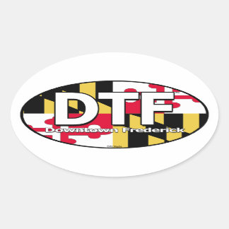 DTF Maryland Flag Decal Oval Sticker