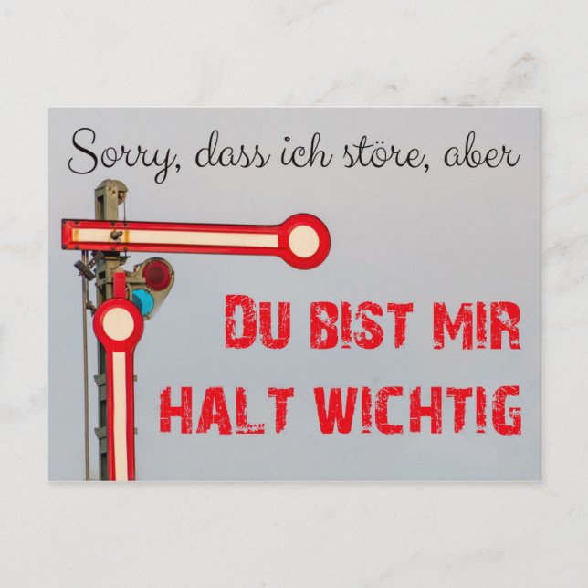 Du bist mir halt wichtig! postcard (Front)