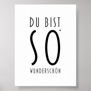 Du bist so wunderschön - valentine poster