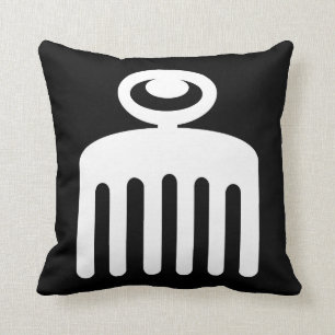 Duafe   Adinkra Symbol for Feminine Beauty Cushion