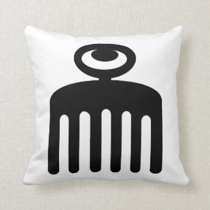 Duafe   Adinkra Symbol for Feminine Beauty Cushion