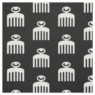 Duafe Adinkra Symbol for Feminine Beauty Fabric