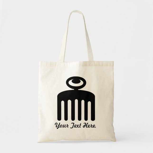 Duafe | Adinkra Symbol for Feminine Beauty Tote Bag (Front)