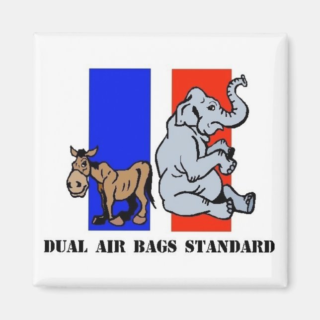 DUAL AIR BAGS STANDARD POLITICAL MAGNET DEMOCRAT (Front)
