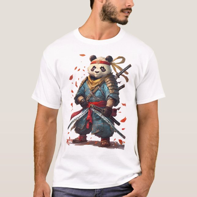 Dual-Blade Panda Warrior T-Shirt (Front)