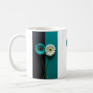 Dual Bloom Silent Balance Paired Petals Two in Sti Coffee Mug