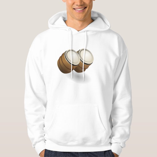 Dual Bongos Mens Hoodie (Front)