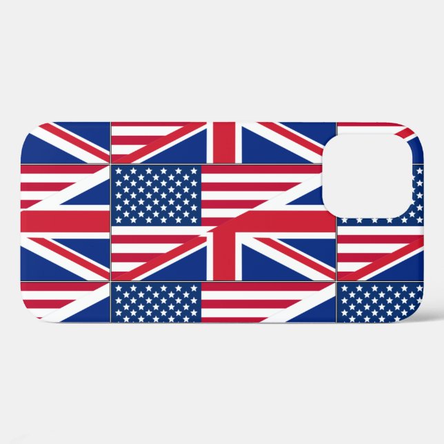 Dual Citizen American & British Flag Case-Mate iPhone Case (Back (Horizontal))