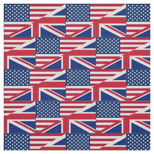 Dual Citizen American British Flag Fabric (Swatch)