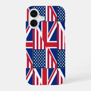 Dual Citizen American & British Flag iPhone 16 Case