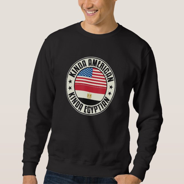 Dual Citizenship American Egyptian Egypt Usa Flag Sweatshirt (Front)
