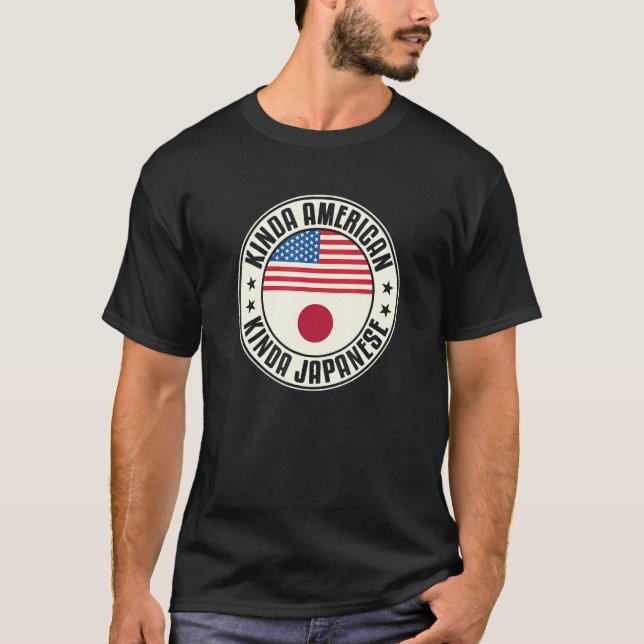 Dual Citizenship American Japanese Japan Usa Flag T-Shirt (Front)