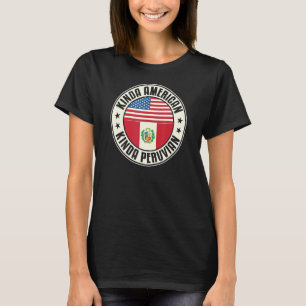 Dual Citizenship American Peruvian Peru Usa Flag T-Shirt