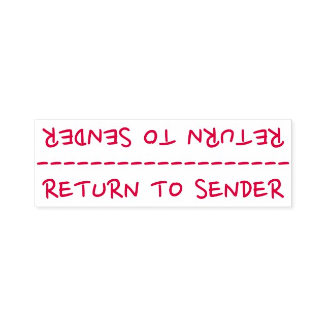 Dual Direction "RETURN TO SENDER" Rubber Stamp (Design)