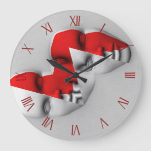 Dual Face Mask Large Clock