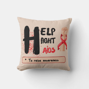 Dual Faces of Hope: Help Fight AIDS Day Awareness Cushion
