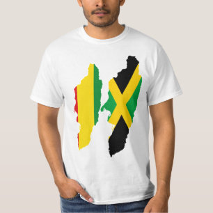 Dual Hearts, Jamaica and Rasta/Ethiopia T-Shirt