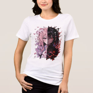 Dual Mood Anime T-Shirt – Cute & Dark Tri-Blend Shirt