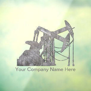 Dual Oil Pumping Units - Distressed Metal Look