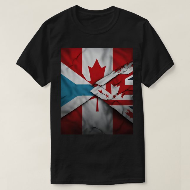 "Dual Passions: Canada & Fiji Rugby" T-Shirt (Design Front)