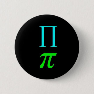 Dual Pi Symbol (Button) 6 Cm Round Badge