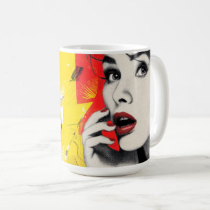 Dual pop art portrait  coffee mug