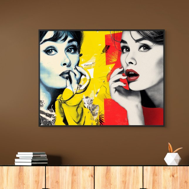 Dual pop art portrait  poster (Creator Uploaded)