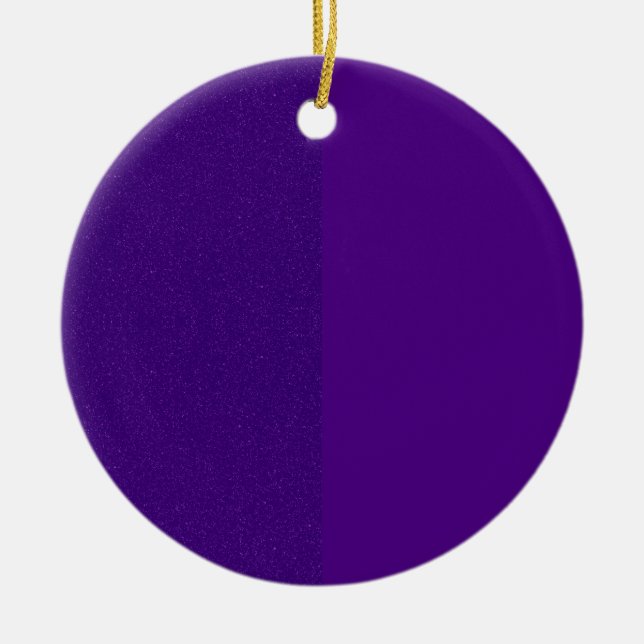 Dual Purple Glitter Split Ornament – Customisable (Front)