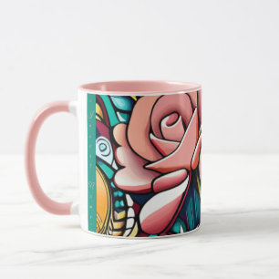 Dual Roses: A Spectacular Floral Arrangement Mug
