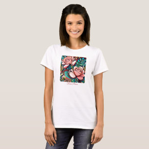 Dual Roses: A Spectacular Floral Arrangement T-Shirt