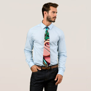Dual Roses: A Spectacular Floral Arrangement Tie
