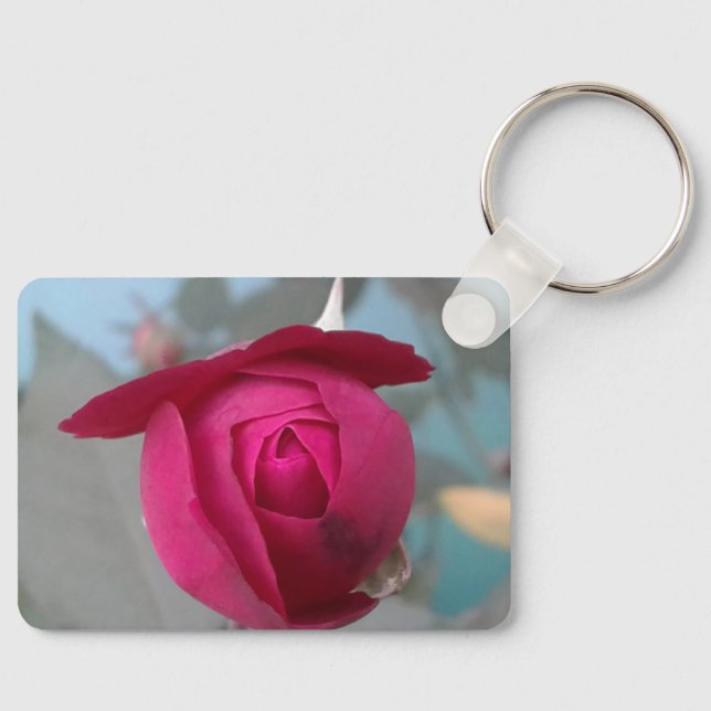 Dual-Sided Floral Key Ring (Front)