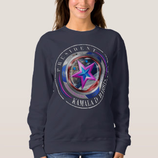 Dual Sided Harris-Walz Wing/Stamp Medallion Sweatshirt