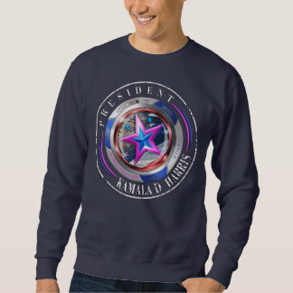 Dual Sided Harris-Walz Wing/Stamp Medallion Sweatshirt