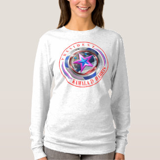 Dual Sided Harris-Walz Wing/Stamp Medallion T-Shirt