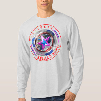 Dual Sided Harris-Walz Wing/Stamp Medallion T-Shirt